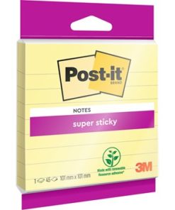 Post-it SS Canary Yellow linjerade 101x101 45sh
