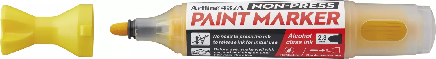 Artline Non-press paint marker 437A Yellow