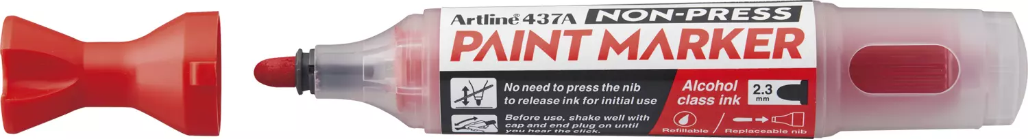 Artline Non-press paint marker 437A Red