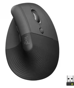 Logitech Lift Right Vertical Ergonomic Mouse, Graphite/Black
