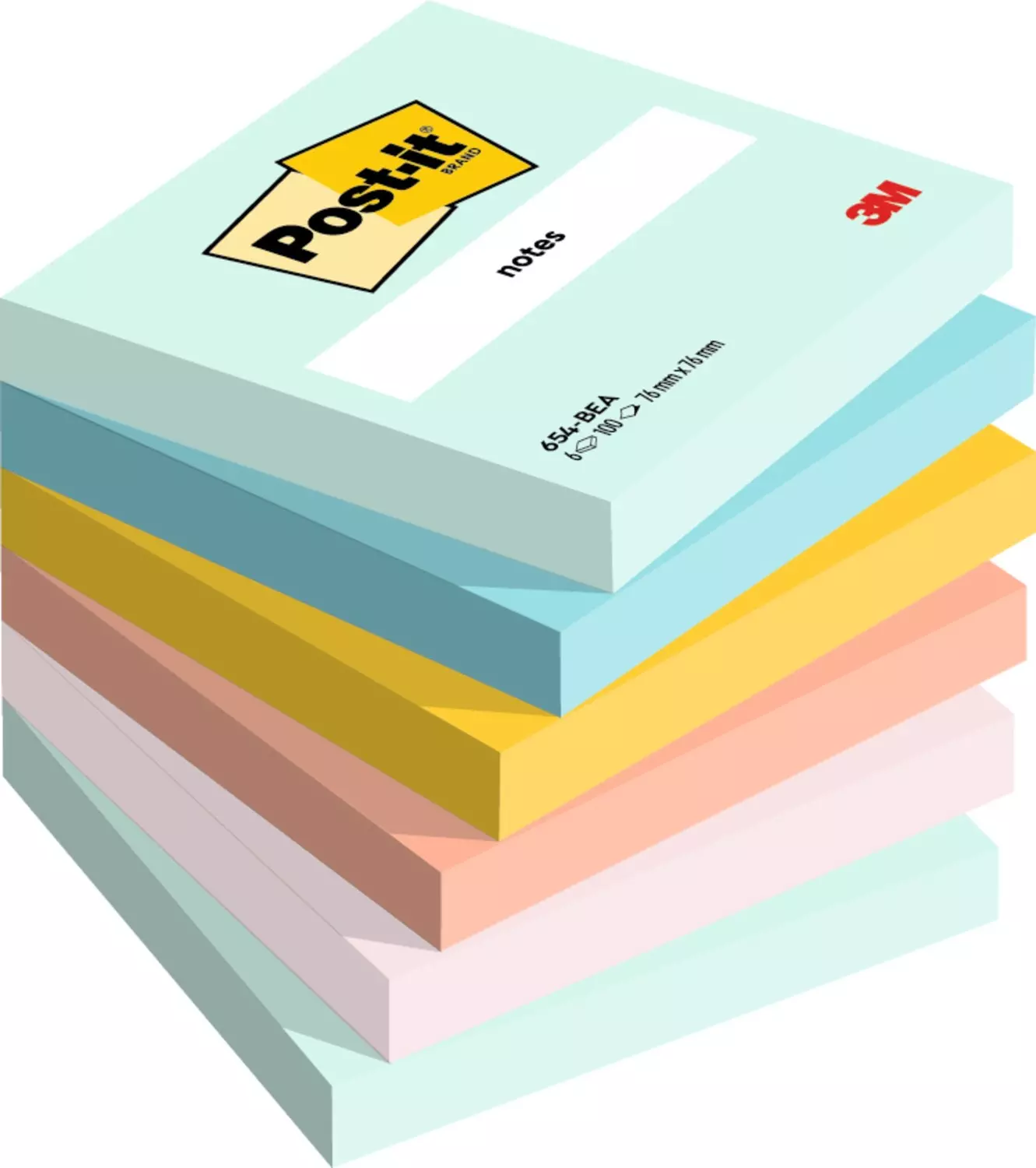 Notatblokk POST-IT 76x76 Beachside (6)