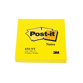 Post-it Klistrelapper 76x76 neon gul