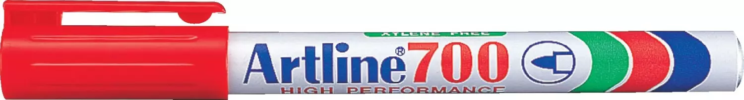 Artline 700 Merkepenn Permanent rund 0.7mm spiss rød