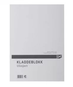 Kladdeblokk EMO A4 60g 100 blad ulinjert