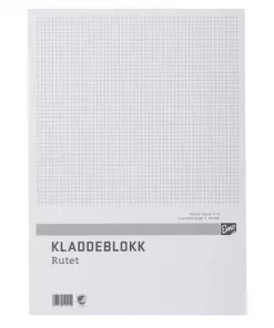 Kladdeblokk EMO A3 70g 100 blad ruter