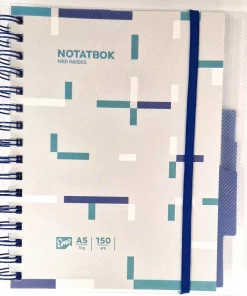 Notatbok EMO A5 indeks 150 blad ass