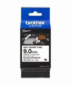 Brother HSe tape 9mm sort/hvit, stk