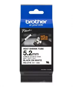 Brother HSe tape 5,2 mm x 1,5 m, sort/hvit, stk