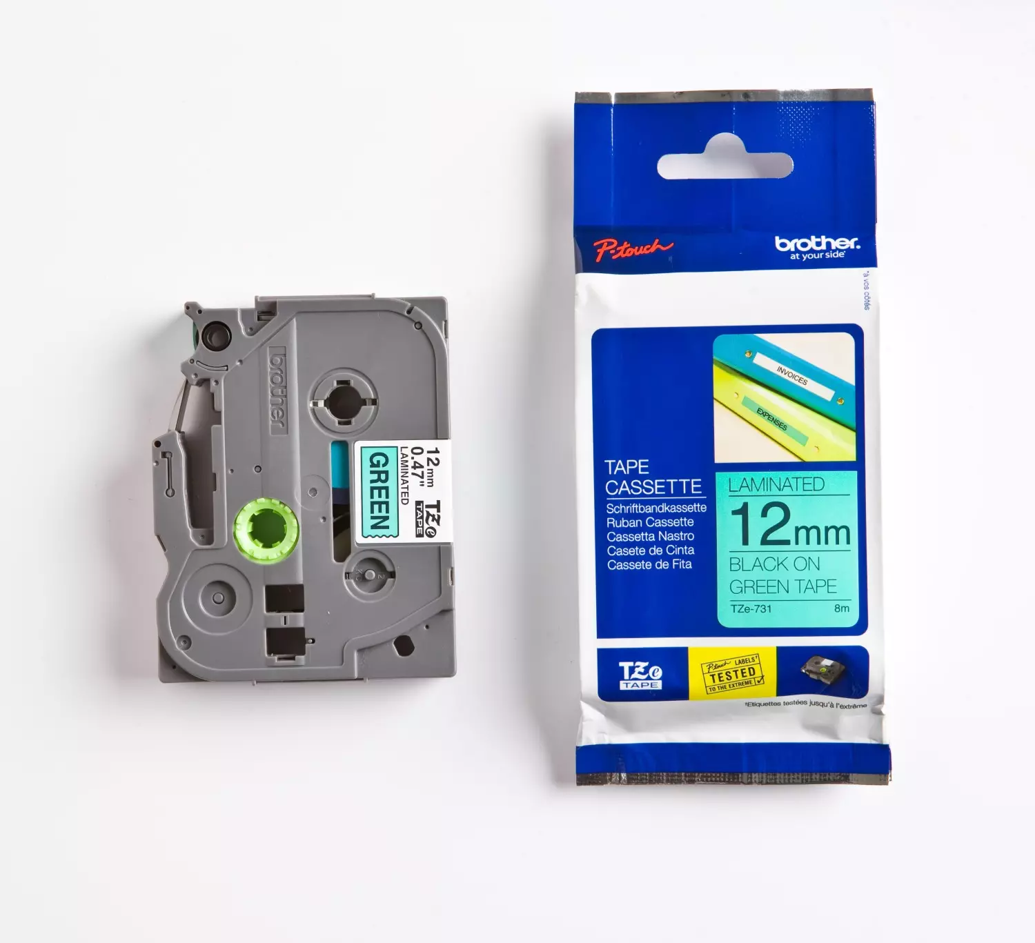 Brother TZe tape 12mmx8m black/green