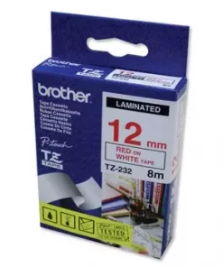 Brother TZe tape 12mmx8m red/white