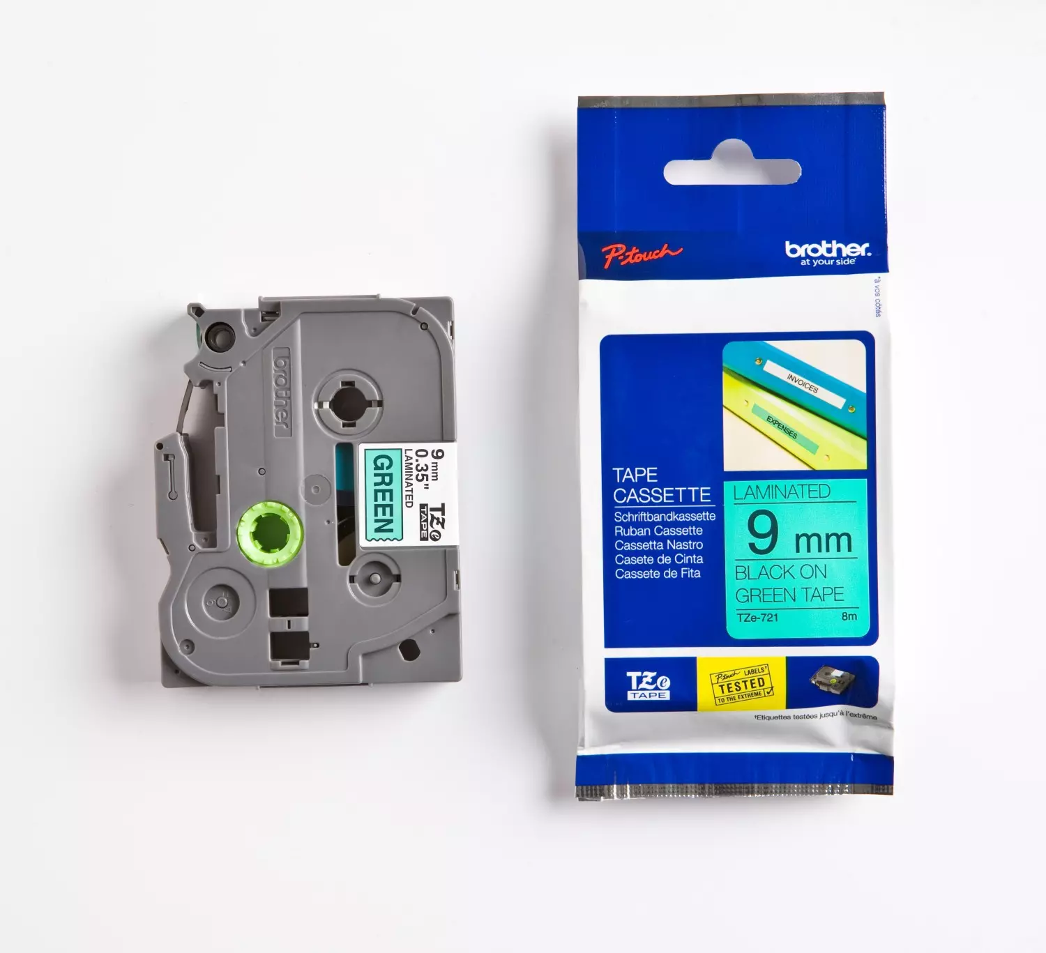 Brother TZe tape 9mmx8m black/green