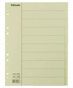 Skilleblad ESSELTE A4 10-delt manilla