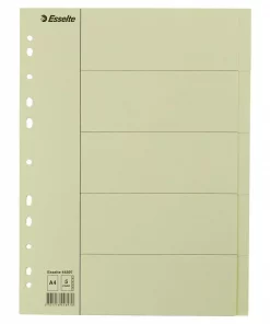 Skilleblad ESSELTE A4 5-delt manilla