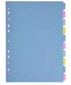 Skilleblad A4 10-delt 150g 4 farger