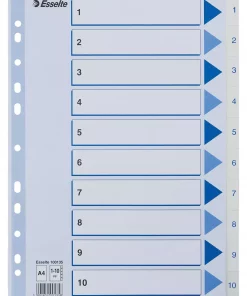 Esselte Register PP A4 1-10 hvit