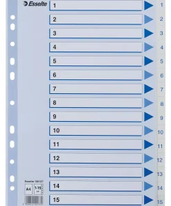 Esselte Register PP A4 1-15 hvit