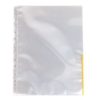 Esselte Signallomme med farget kant  A4 105 my gul (100)