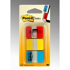 Post-it™ 686-RYB Indexmarkører Strong rød-gul-blå