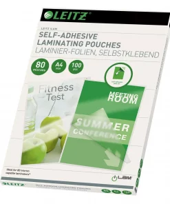 Leitz Lamineringslomme selvkl. A4 80my (100)