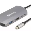 USB-C 6-in1 Travel Dock, Alu