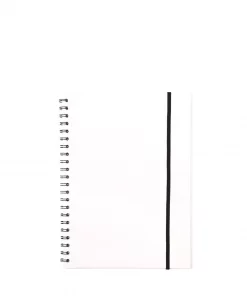 Büngers Notatbok A5 PP med strikk hvit