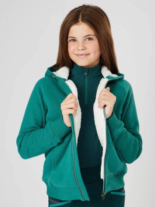 LeMieux Young Rider Sherpa Lined Hollie Hoodie Evergreen