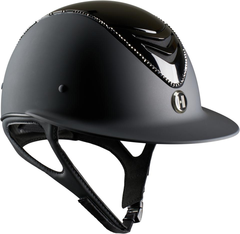 OneK Avance Lux Matt Glossy Topp Swarovski Pipe Ridehjelm