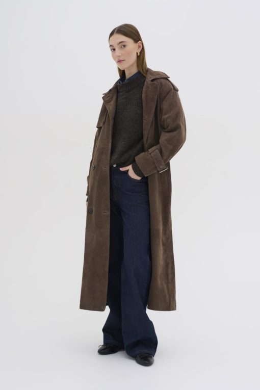 Tara Suede Trenchcoat