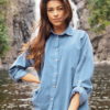 Julie babycord shirt denim blue - Nectar