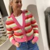 Cardigan Striped rosa - Ganni