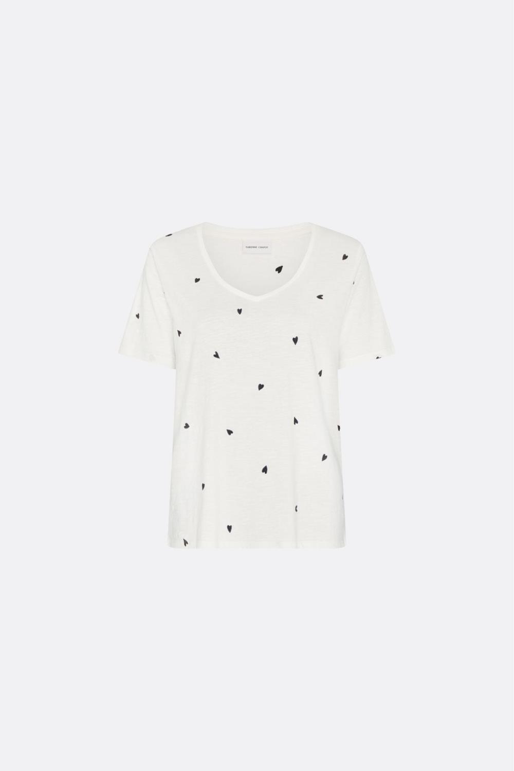 Phill V-Neck Heart T-Shirt - Fabienne Chapot