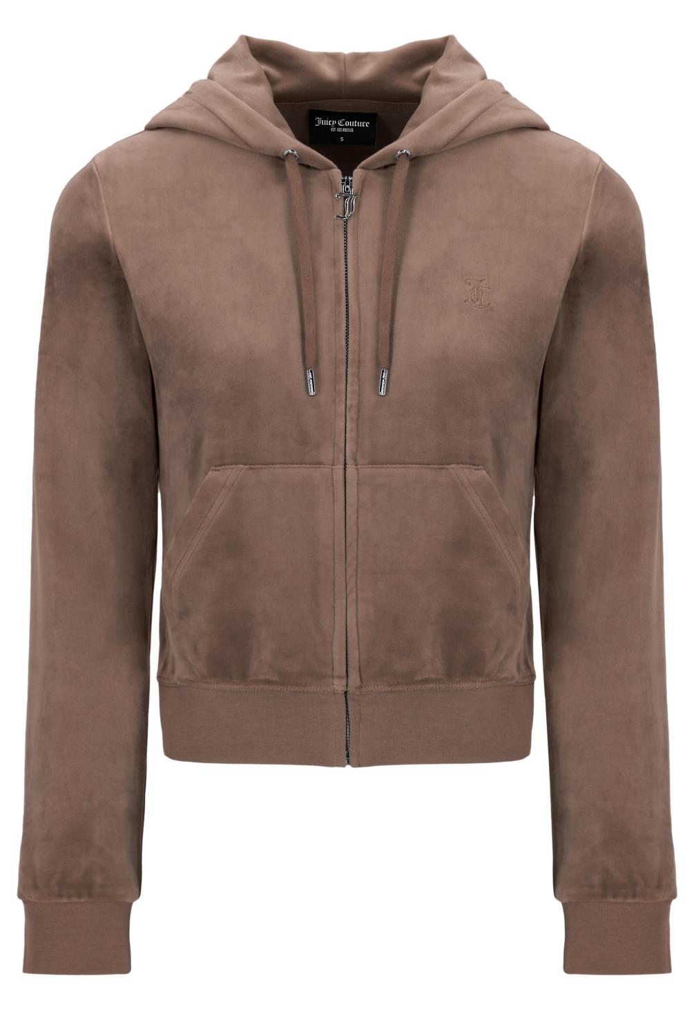 Robertson classic velour zip trough hoodie Acorn – Juicy Couture FORHÅNDSSALG