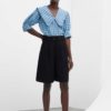 Drapey Structure Belt Wide Shorts - Ganni