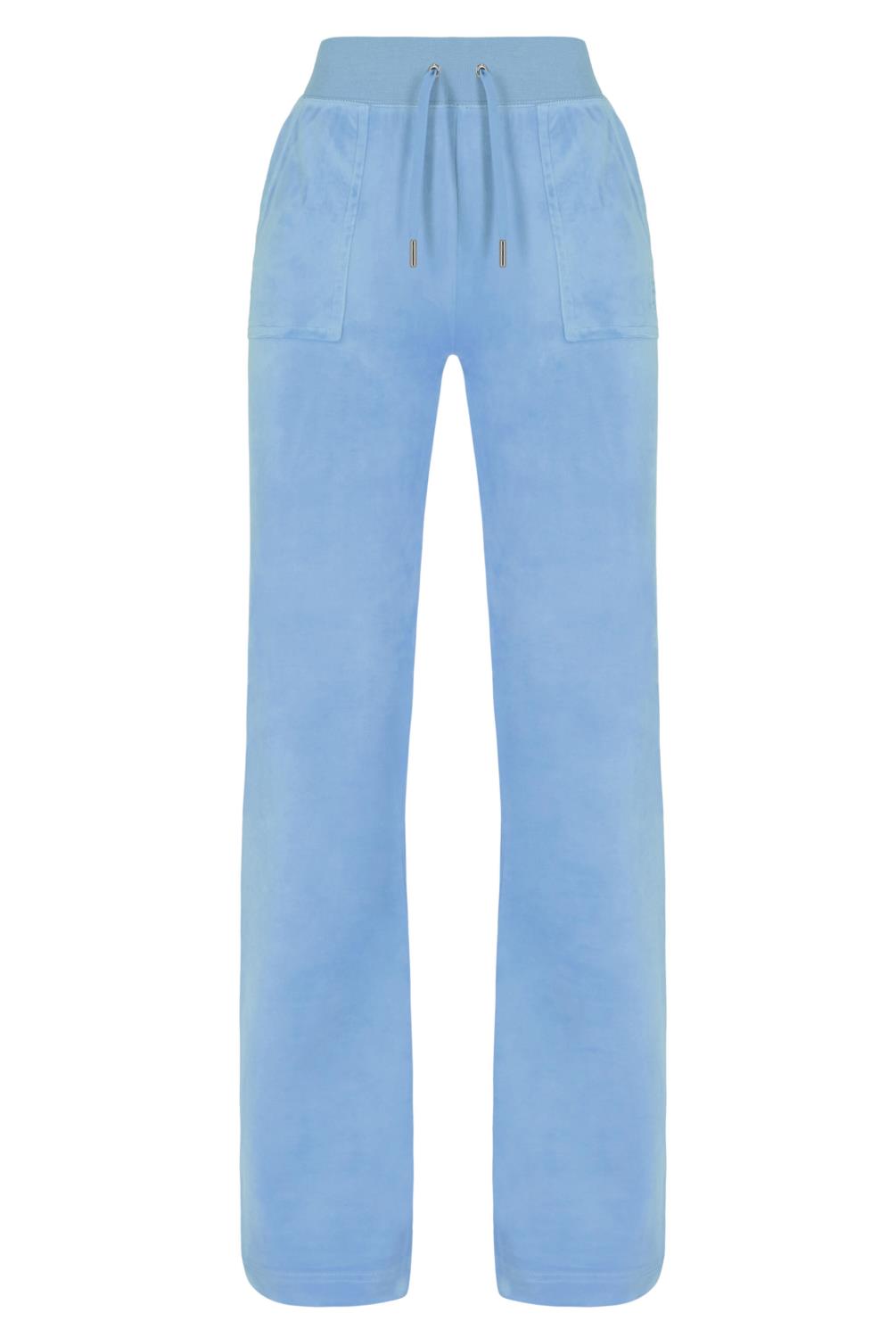 Del Ray Classic velour pant pocket design Powder Blue - Juicy Couture