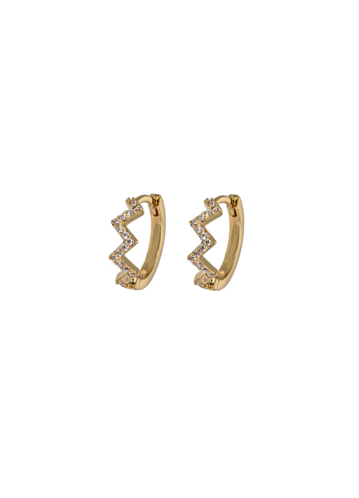 Emilia Small zigzag hoops - Emilia By Bon Dep