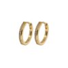 Emilia Medium hoops Gold & White - Emilia by BonDep