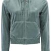 Robertson Classic velour zip trough hoodie Chinois green - Juicy Coutue
