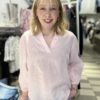 Dora linen blouse Rose - Alma