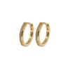 Emilia Small hoops Gold & White - Emilia By Bon Dep