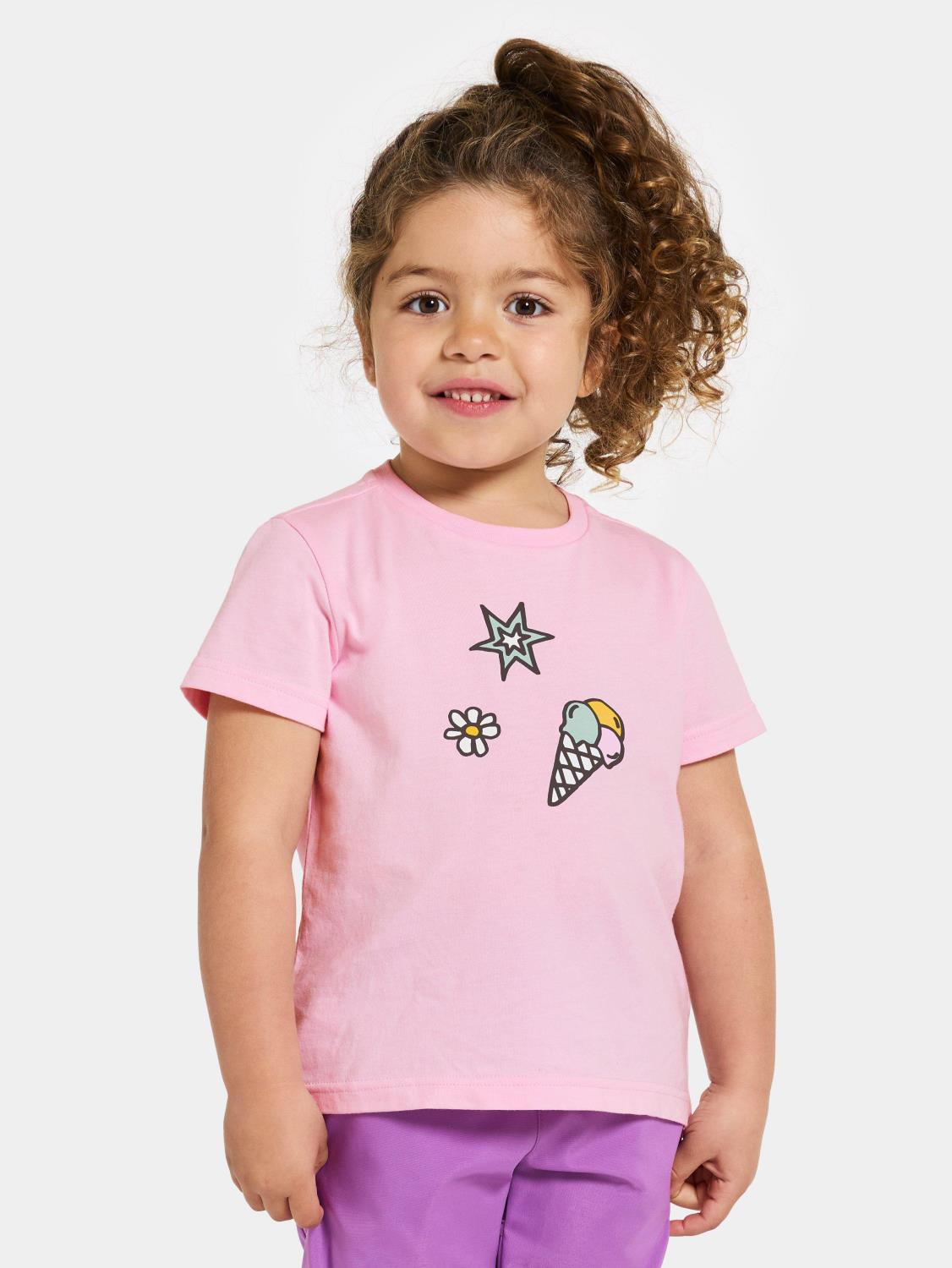 Didriksons Monte kids t-shirt orchid