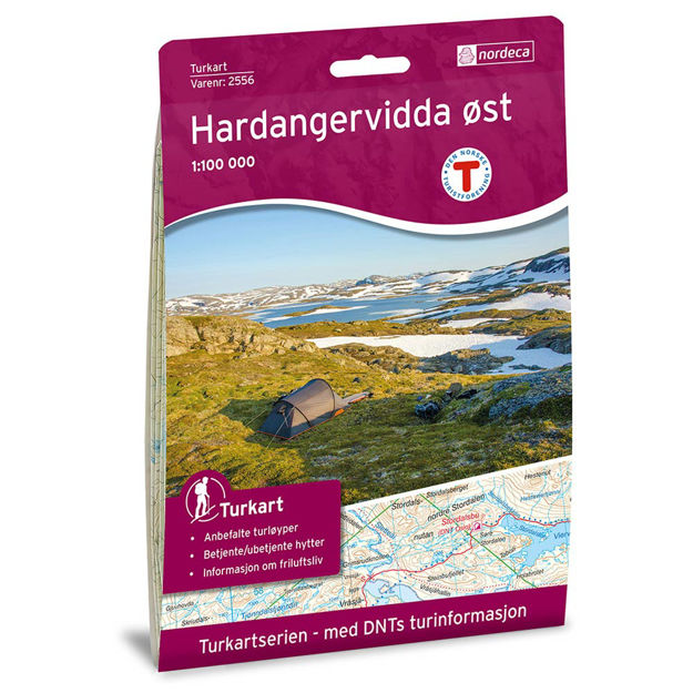 Kart Hardangervidda Øst 1:100000