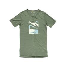 Devold Molnes merino tee JR Forest