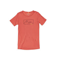 Devold Outline tee kid cayenne