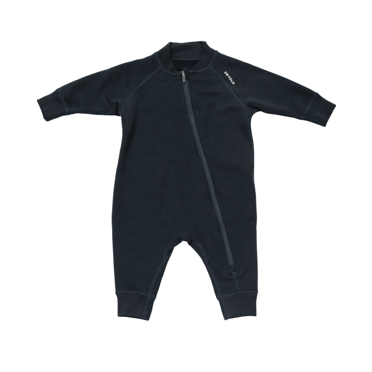 Devold Nibba merino playsuit baby ink