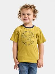 Didriksons Mynta kids t-shirt 4 yellow pollen