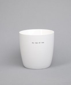 Sögne stor hvit "My cup of tea"