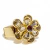 Ring blomst stener gyllet