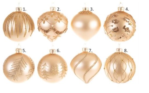 Julekule matt champagne