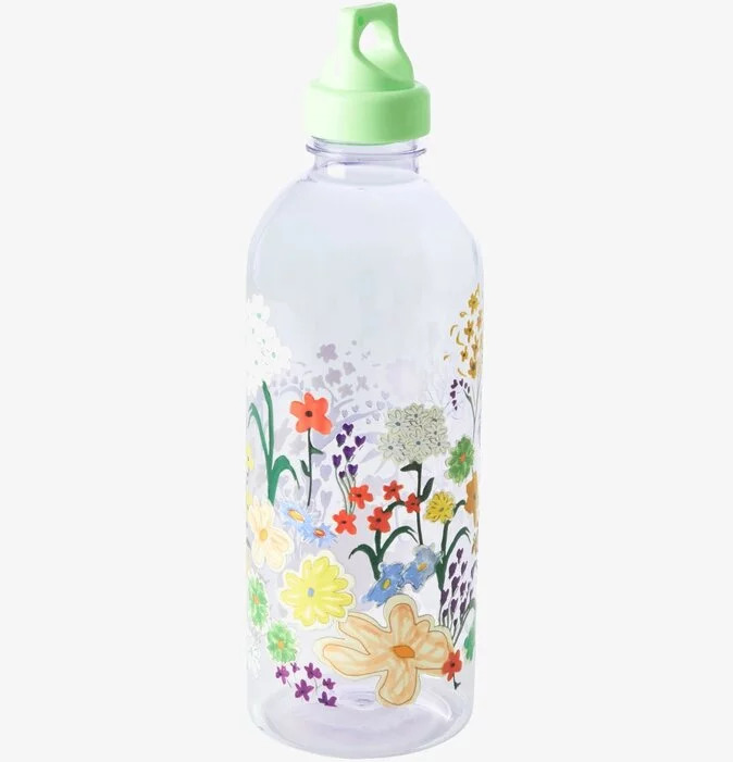 Vannflaske m/blomsterprint 1000ML