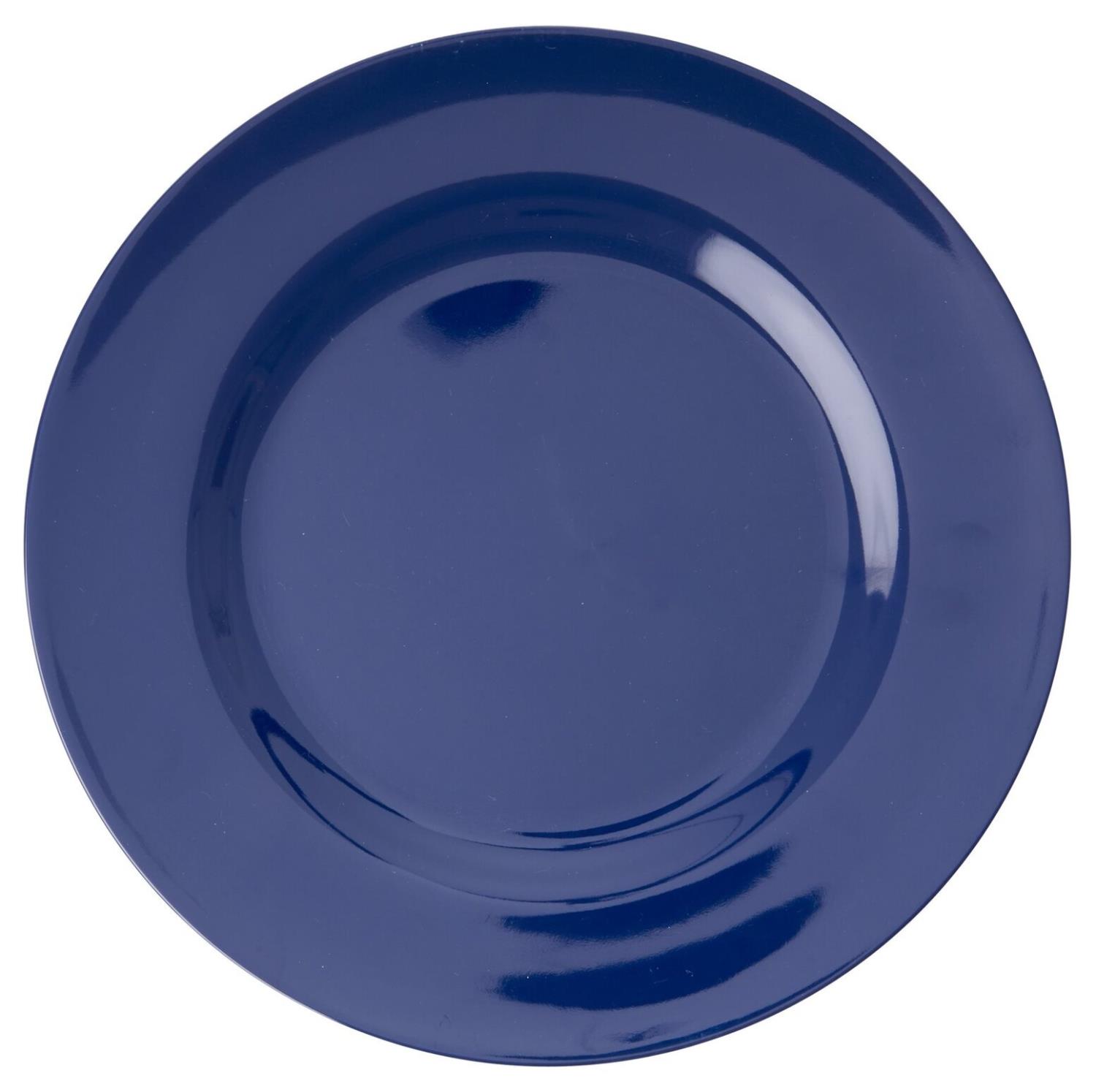 Melanin middagstallerken blå
